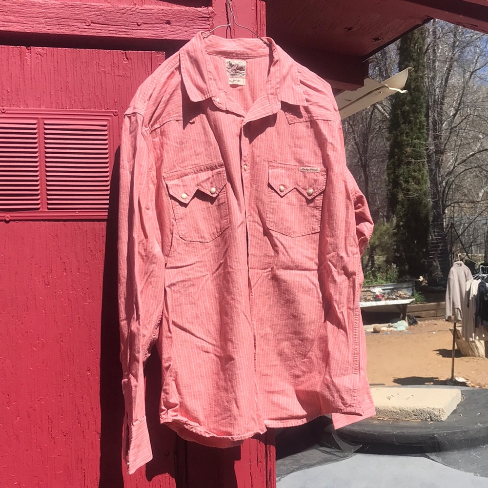 Lucky Brand Pink Casual Button Down Shirt